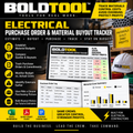 BOLDTOOL™ Electrical Purchase Order & Material Buyout Tracker