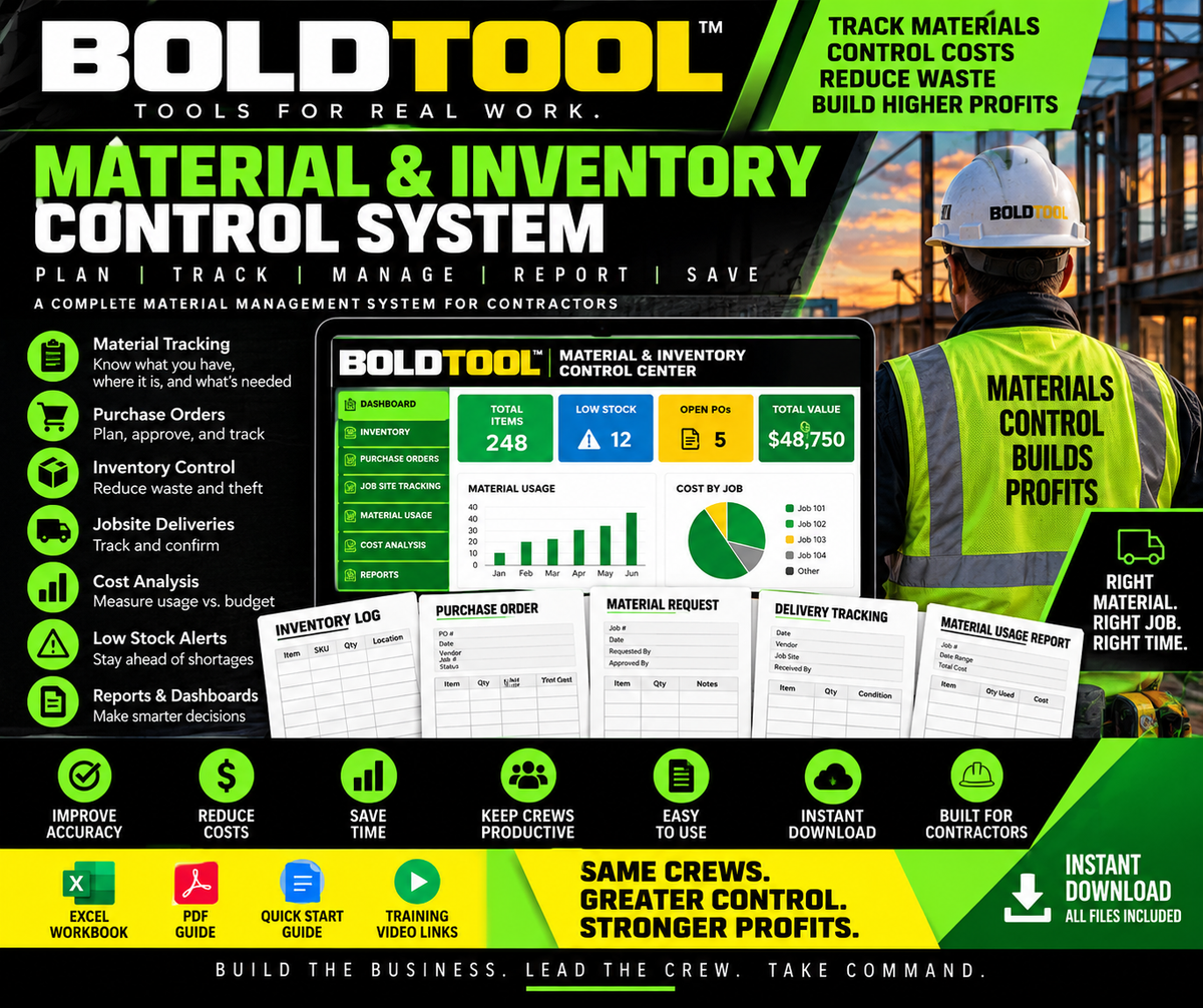 BOLDTOOL™ Material & Inventory Control System